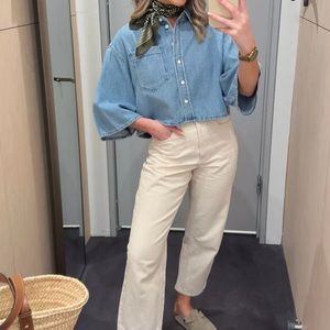 COS Cropped Denim Shirt